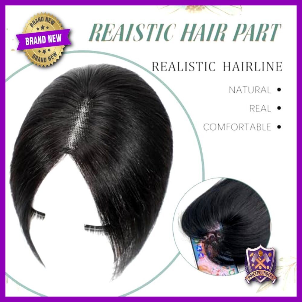 Real Human Hair Topper for Thinning Hair 10 Inch Elegant Natural Coverage - Picture 2 of 7